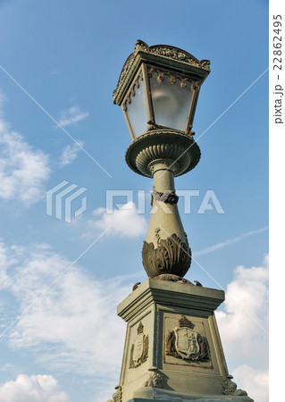 Chain Bridge street lamp in Budapest, Hungary Chain Bridge street lamp in Budapest, Hungary 22862495
