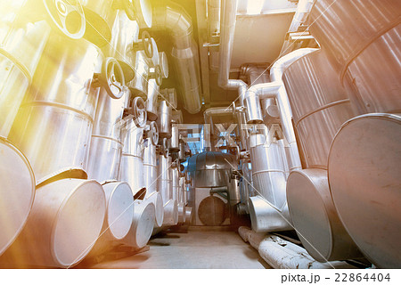 Industrial zone, Steel pipelines and cables 22864404