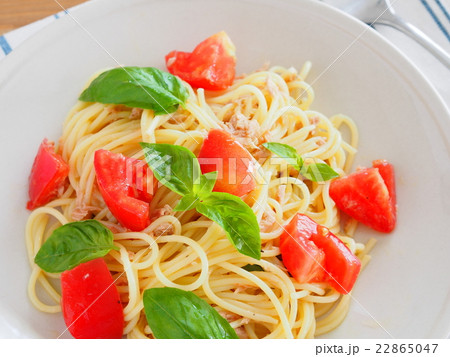 トマトとツナの冷製パスタ 22865047