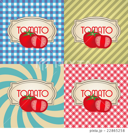 four types of retro textured labels for tomato four types of retro textured labels for tomato 22865258