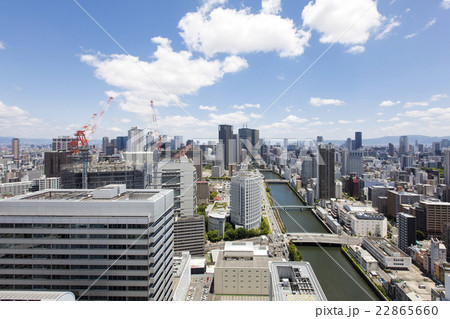 大阪市 風景の写真素材