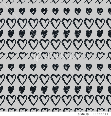 Doodle seamless pattern with hearts 22866244