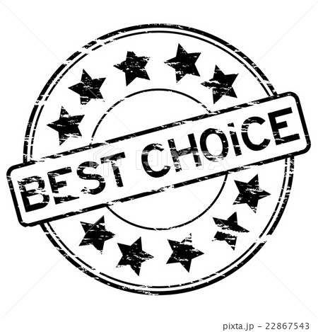 Black round grunge best choice stamp 22867543