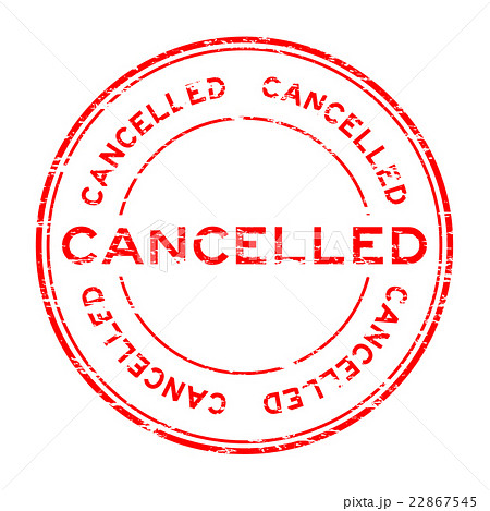 Grunge round red cancelled stamp  22867545