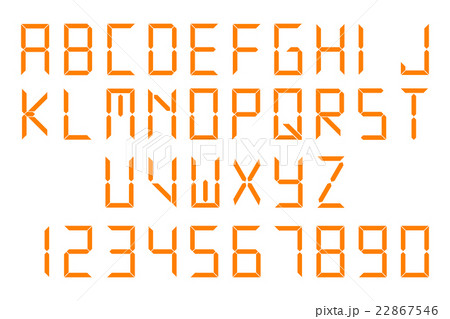 Orange digital font 22867546