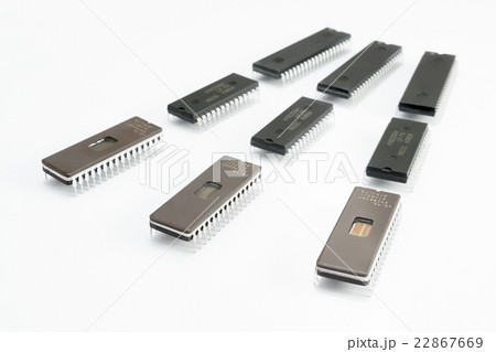 Chip Rows On White Background 22867669