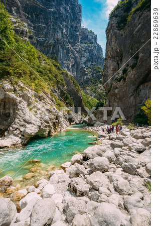 Mountain River. Scenic View Of Verdon River In 22869639