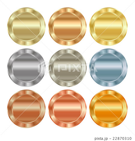 vector round blank templates from gold platinum 22870310