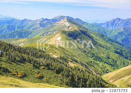 巻機山からの展望（みなかみ方面）　新潟県南魚沼市 22875755