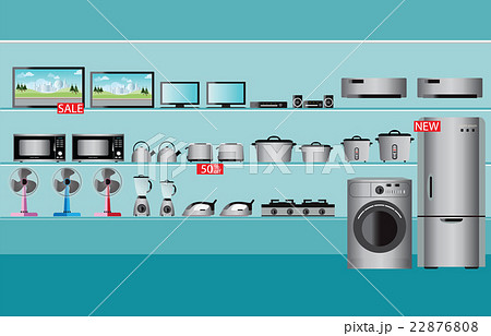 Electronics store interior. 22876808