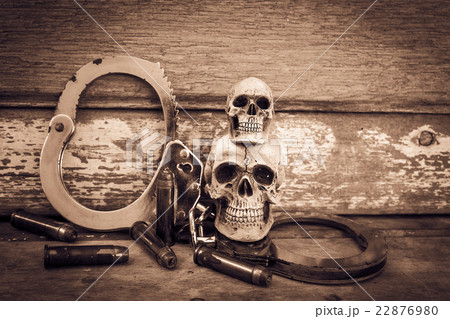 still life and vintage of skull human  22876980