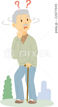 迷子になる認知症のシニア男性 迷子になる認知症のシニア男性 22877045