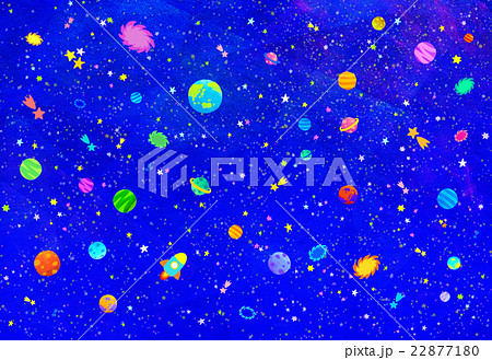 宇宙 背景素材のイラスト素材 22877180 Pixta