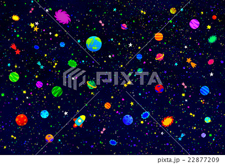 宇宙 背景素材のイラスト素材 22877209 Pixta