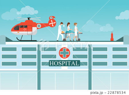 Medical emergency chopper helicopter . 22878534