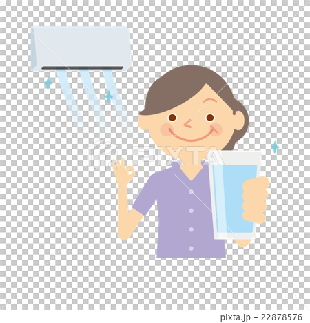 Senior female illustrator for measures against heat stroke 22878576