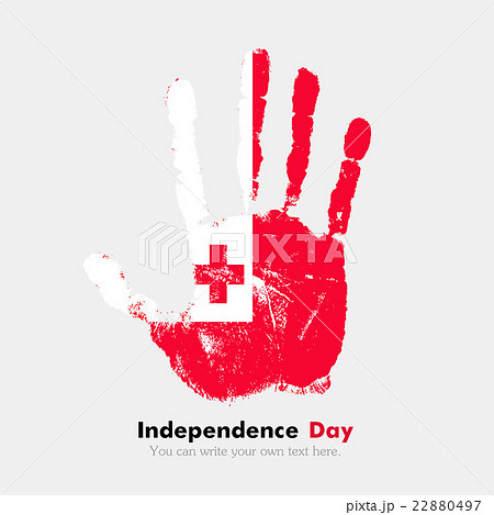 Handprint with the Flag of Tonga in grunge style Handprint with the Flag of Tonga in grunge style 22880497