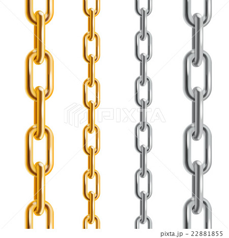 Gold And Silver Chains Vectorのイラスト素材