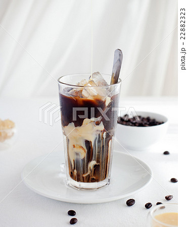 Ice coffee with milk. Vietnamese, Thai coffee Ice coffee with milk. Vietnamese, Thai coffee 22882323