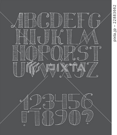 Vector black and white light english alphabet Vector black and white light english alphabet 22883662