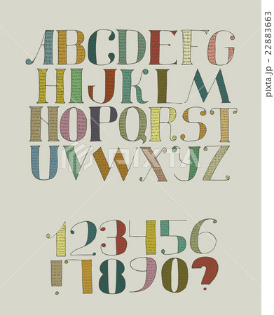 Colorful funky illustration with hand drawn font 22883663