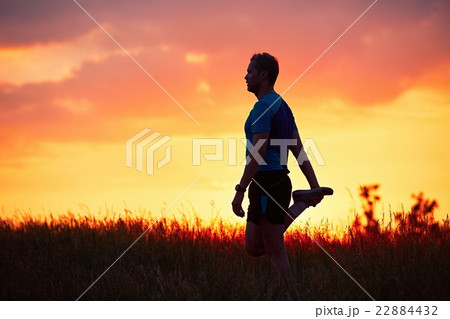 Runner at the sunset 22884432