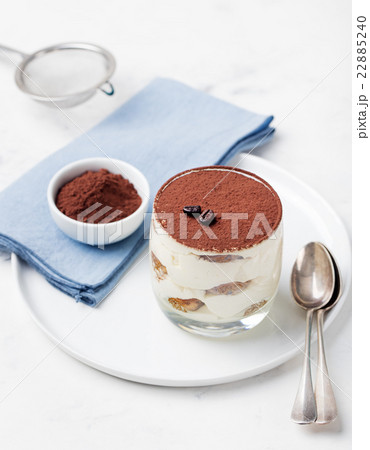 Tiramisu, traditional Italian dessert in glass 22885240