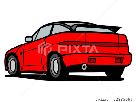 スポーツカーリアビュー 赤 スポーツカーリアビュー 赤 22885669