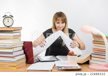 Student with contempt crumples drawing course project Student with contempt crumples drawing course project 22886332