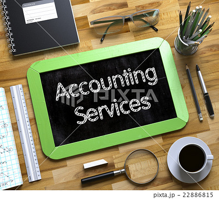 Accounting Services - Text on Small Chalkboard. 22886815