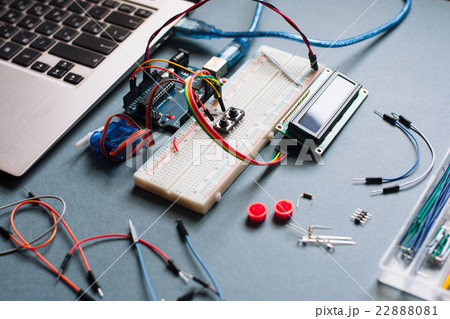 Engineer background with microcontroller 22888081