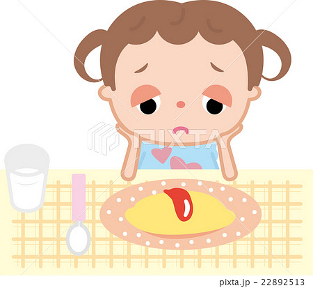 子供 食欲不振のイラスト素材