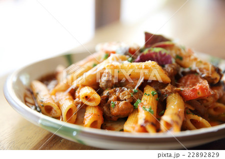 Penne pasta in tomato sauce with meatballs Penne pasta in tomato sauce with meatballs 22892829