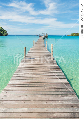 Wooden pier in Phuket, Thailand 22895732