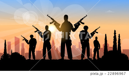 Terrorist Group Over City View Banner Terrorist Group Over City View Banner 22896967