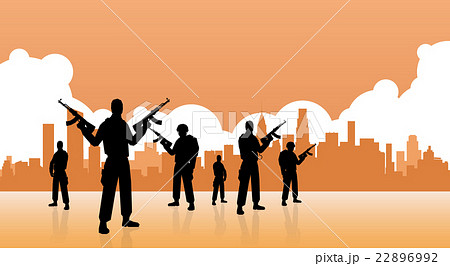 Terrorist Group Over City View Banner 22896992