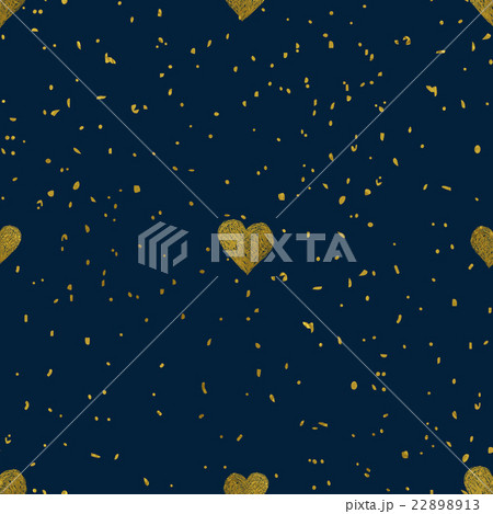 Golden  hearts seamless pattern 22898913