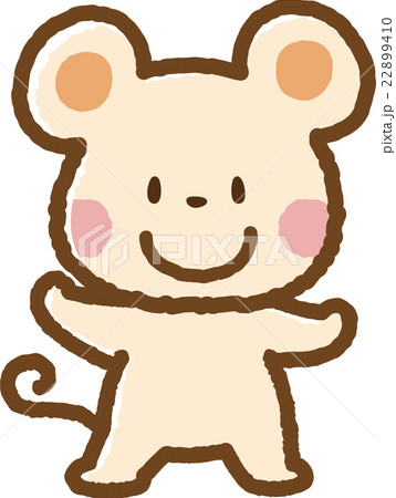 ネズミ 白 のイラスト素材