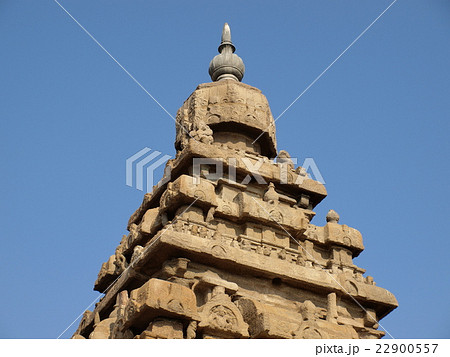 世界遺産 マハーバリプラムの建造物群 の海岸寺院 インド の写真素材