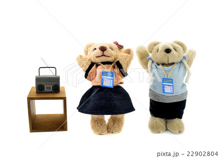 ラジオ体操をするくまちゃん ラジオ体操をするくまちゃん 22902804