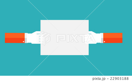 White paper blank in the hand. Vector Illustration 22903188