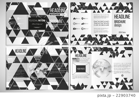 Vector set of tri-fold brochure design template Vector set of tri-fold brochure design template 22903740