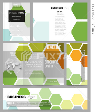 Set of templates for presentation, brochure, flyer Set of templates for presentation, brochure, flyer 22903741