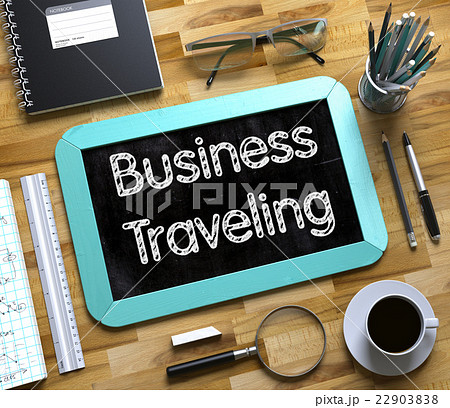 Small Chalkboard with Business Traveling Concept. Small Chalkboard with Business Traveling Concept. 22903838