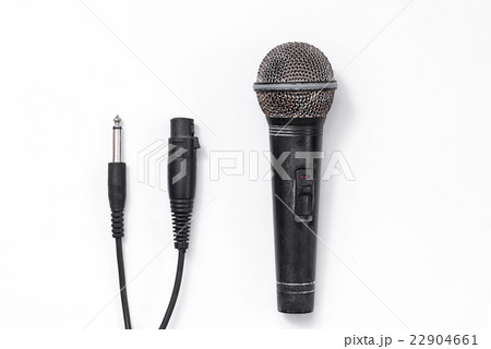 grunge microphone on white background 22904661