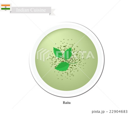 Raita or Indian Creamy Cucumber Yogurt Dip 22904683