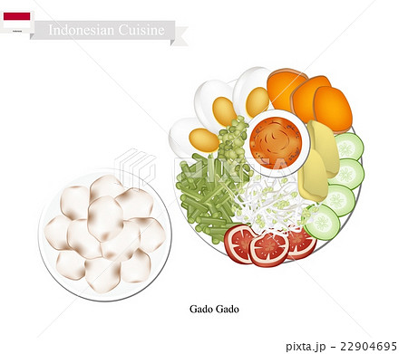 Gado Gado or Indonesian Salad with Peanut Dressing Gado Gado or Indonesian Salad with Peanut Dressing 22904695