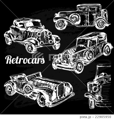Retro car sketch for your design. Retro car sketch for your design. 22905950