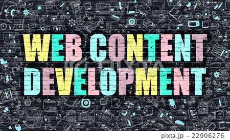 Multicolor Web Content Development on Dark 22906276