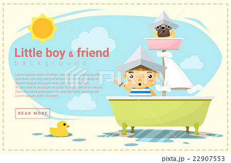 Little boy ship captain and friend background Little boy ship captain and friend background 22907553